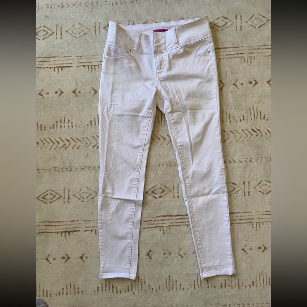 Wax Jeans white mid-rise skinny jeans